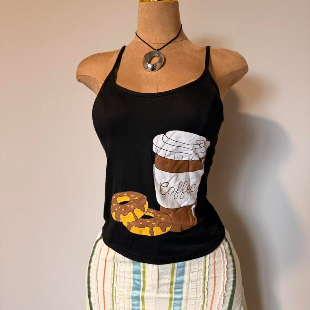 Y2k coffee donuts cami